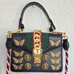 Authentic Vintage Gucci SYLVIE Animal Studded Mini Bag